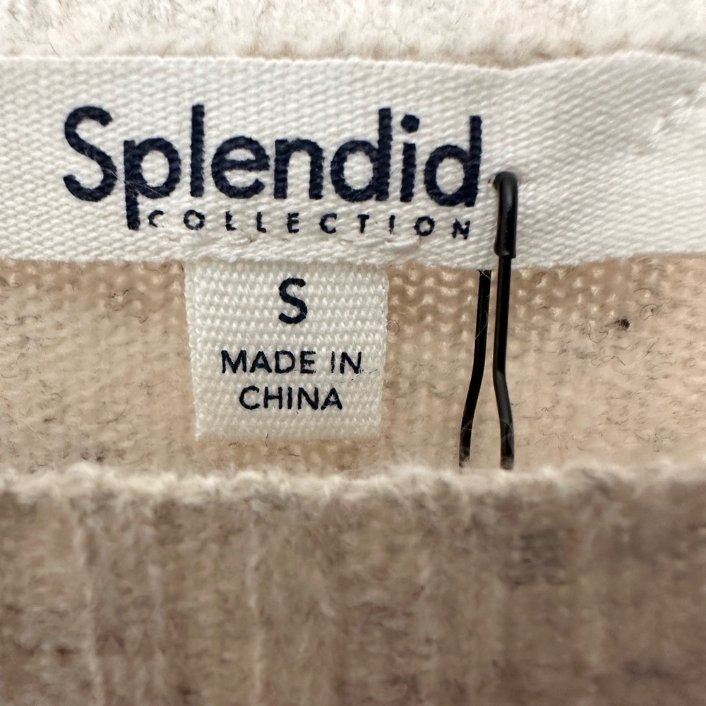 Splendid cream grey marbled boxy long sleeve sweater NWT - Picture 5 of 6